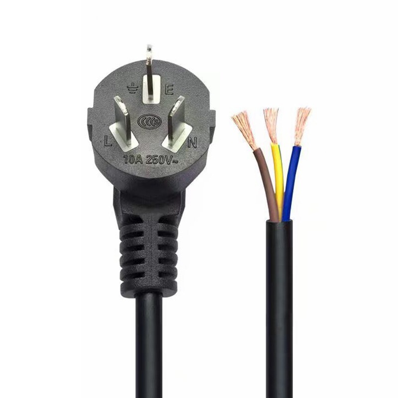 厂家供应大功率国标三插电源线。10-16A品字尾国标三插电源线