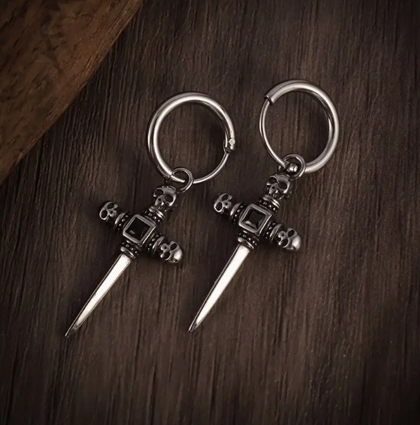 Retro men's women's earrings