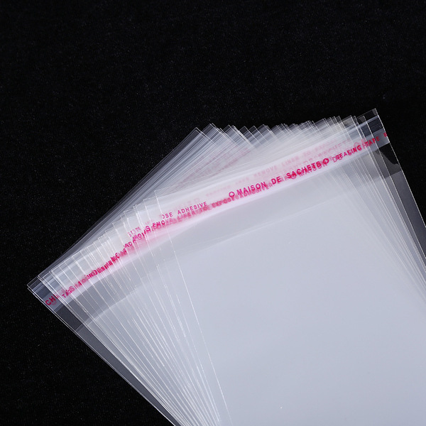 Transparent self-adhesive pack