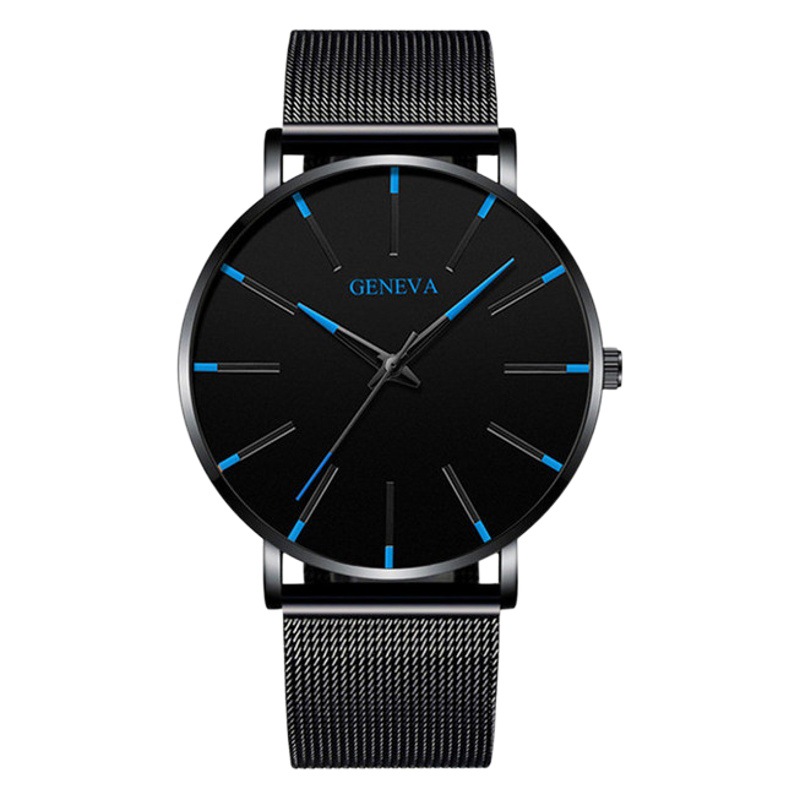 AliExpress popular new fashion Geneva watch Wish simple business mesh belt quartz men's watch