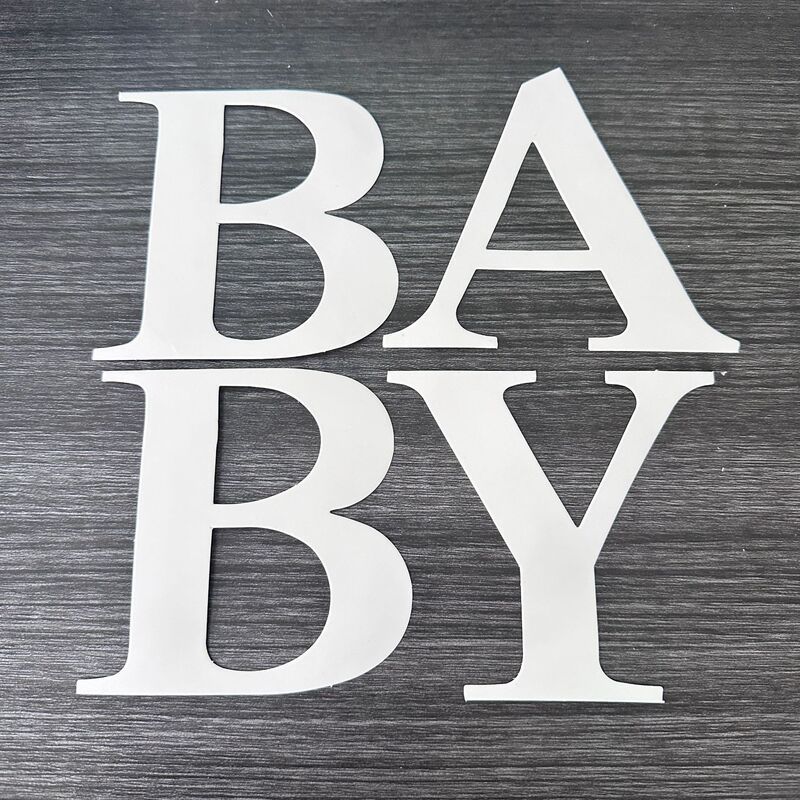 Cross-Border Balloon Box Alphanumeric White Card Letters Girl Stickers 26 Letters Babylove Box Letters