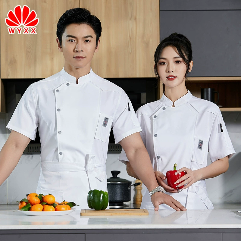 Кейтеринг комбинезоны от шеф-повара женский костюм с короткими рукавами детский сад столовая Ресторан выпечка West Point кухонная оснастка оптом