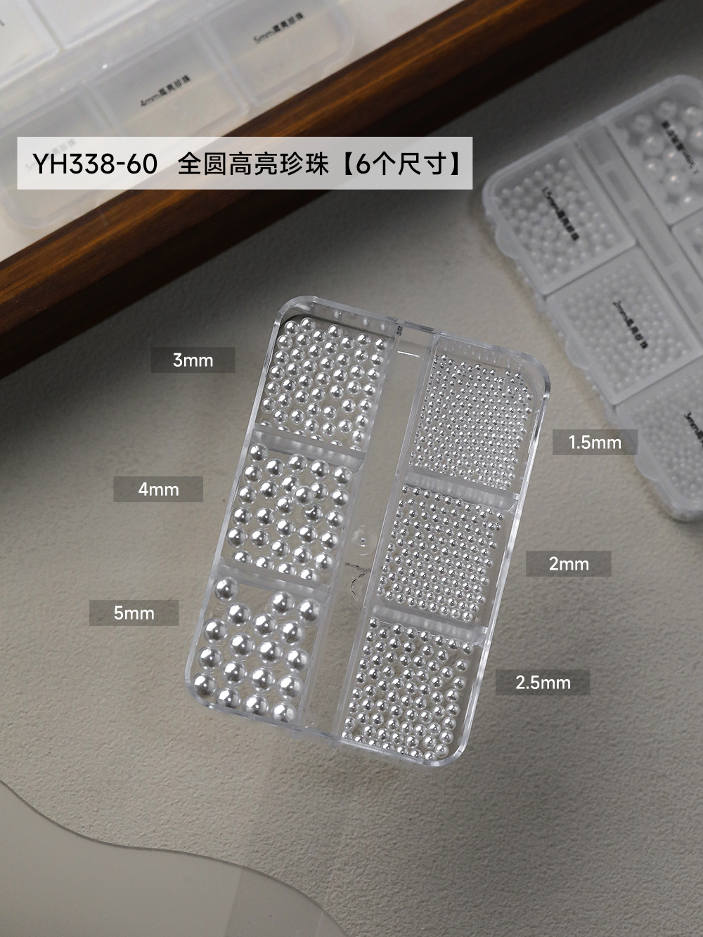 Full round high-gloss pearls/6 sizes [yh338-60]