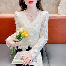 加绒加厚内搭蕾丝打底衫女秋冬2025秋季新款修身显瘦小衫百搭上衣
