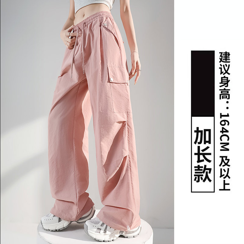 黒のレトロなバックル付きオーバーオール女性の夏薄いハイウエストスリムストレートプリーツバイブスタイルアメリカンワイドレッグパンツ|undefined