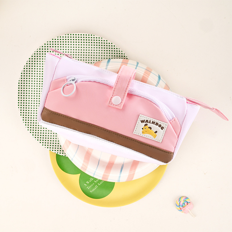 Bolsas de lápiz de gran capacidad, leche encantadora, bolsas de lápiz de alto valor facial, bolsas de papelería, bolsas de papelería resistentes a la suciedad, al por mayor