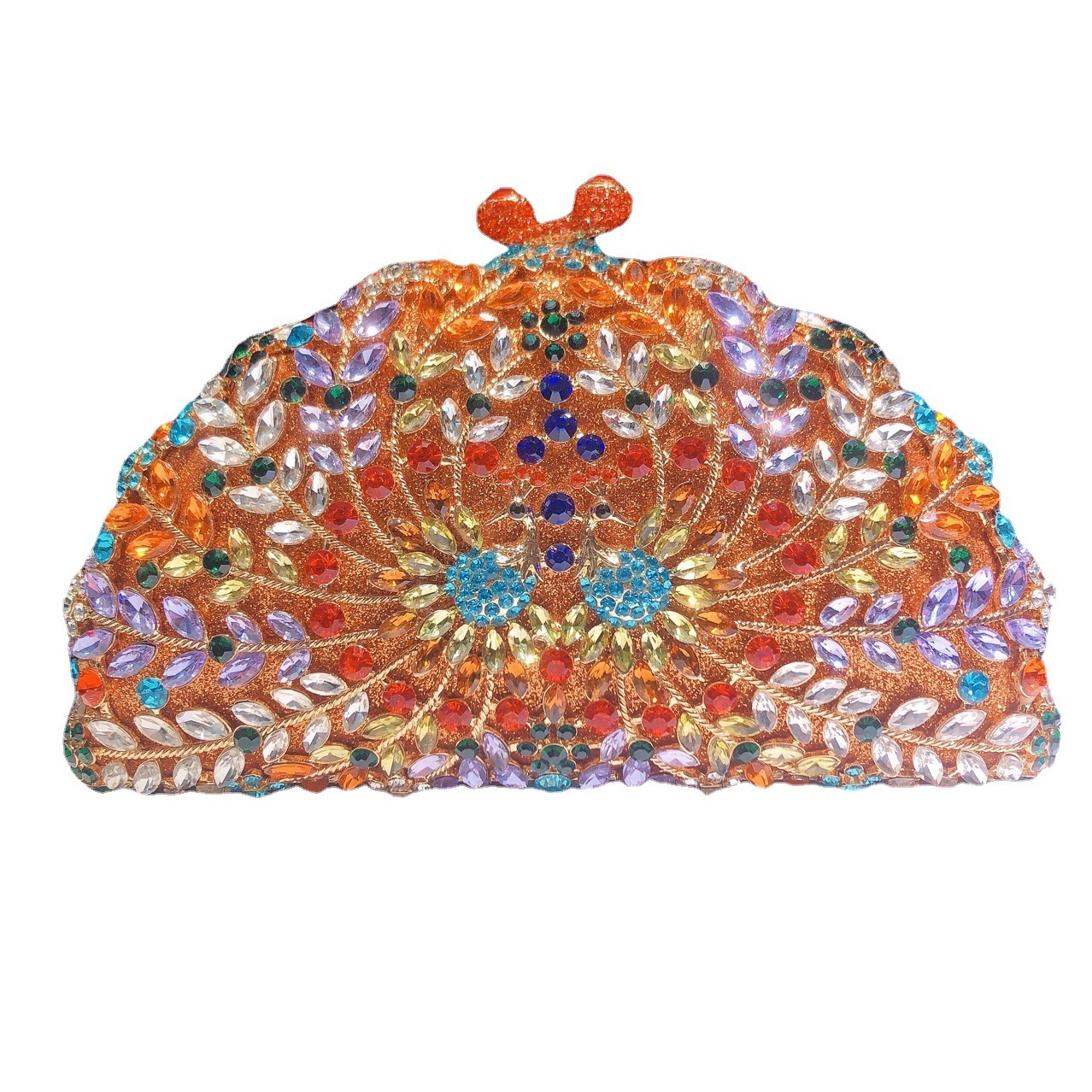 Peacock Open-Screen Diamond Banquet Bags Cross-Border Diamond Handbags Bags para mujeres Peacock Clutch Bags