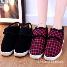 老北京布棉鞋女加绒泡沫牛筋底手工防滑轻便保暖棉鞋男中老年居家