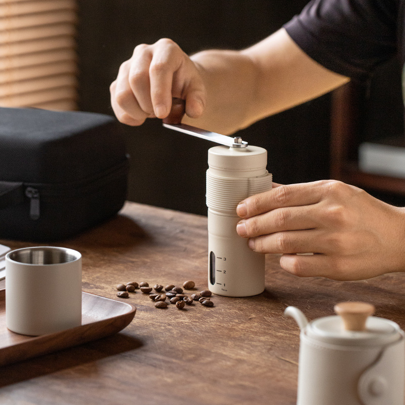 Nuevos productos imperial MENG main hand-washing café set camping hand-washing cafetera de café molino de café set fábrica al por mayor