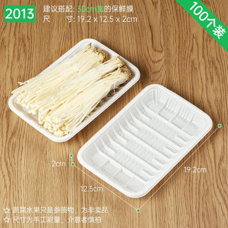 Plato desechable, caja de embalaje de verduras y frutas, bandeja fresca, caja de embalaje de alimentos para patos asados rectangulares, envío gratuito