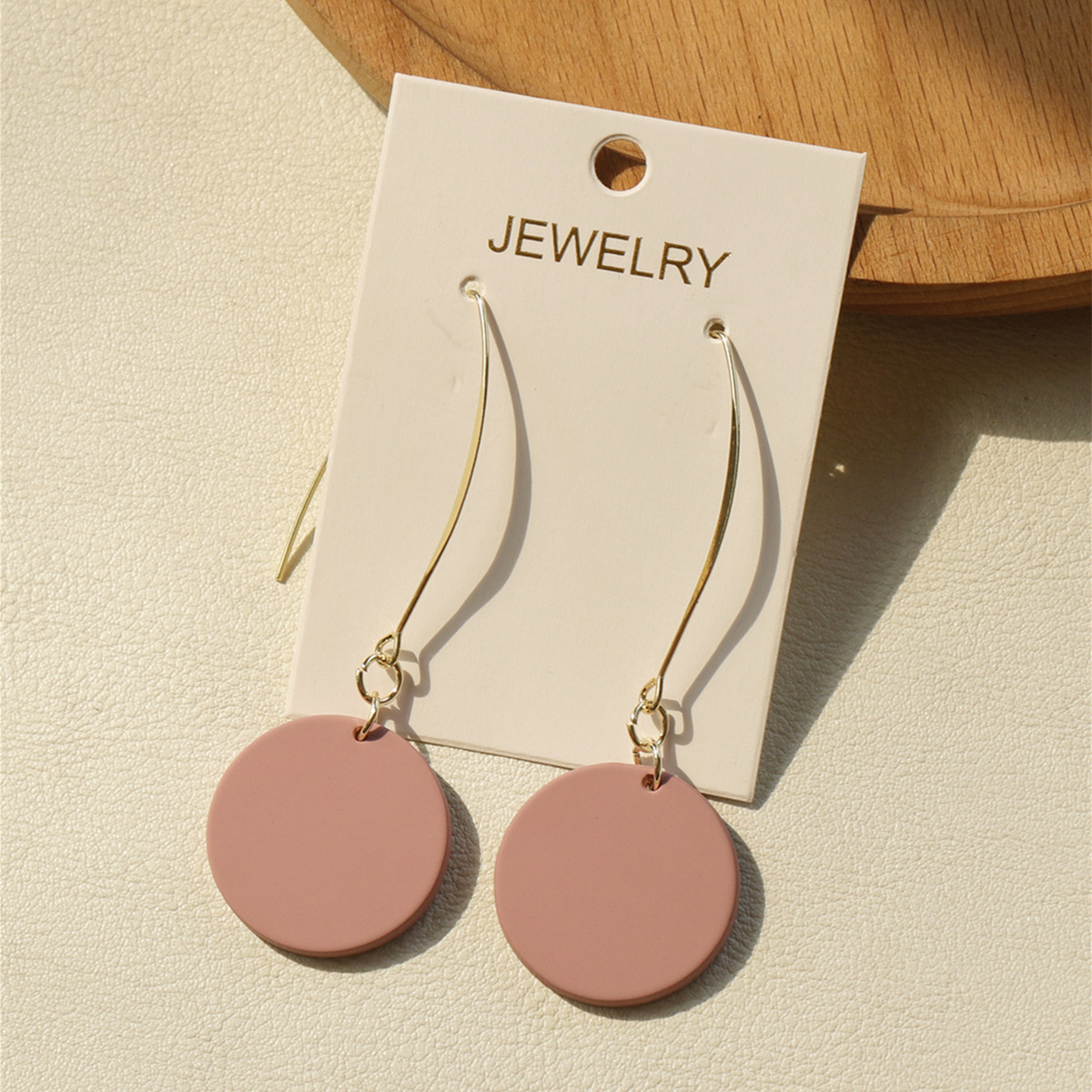 1 Pair Fashion Round Spot Soft Clay Women's Drop Earrings display picture 3