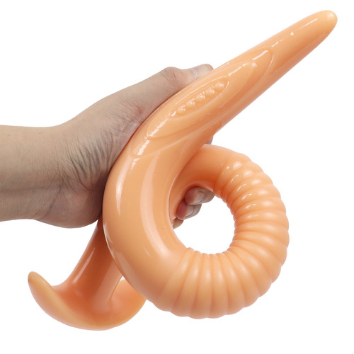 Large version of wearable eel erotic masturbation anal plug for women, deep type, extra long back yard adult sex toy wholesale