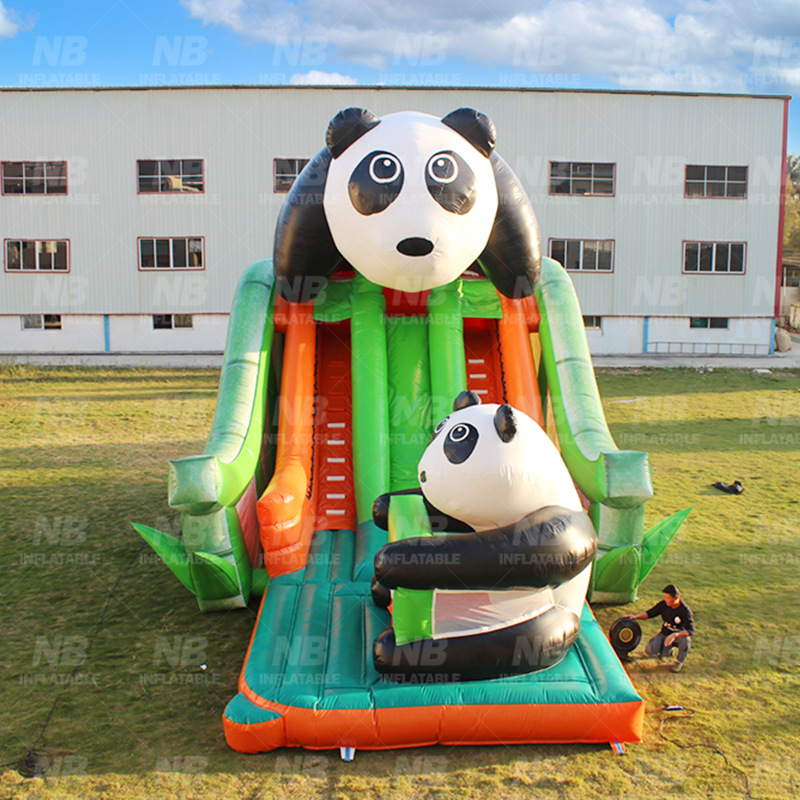 Gran castillo inflable trampolín panda grueso PVC trampolín