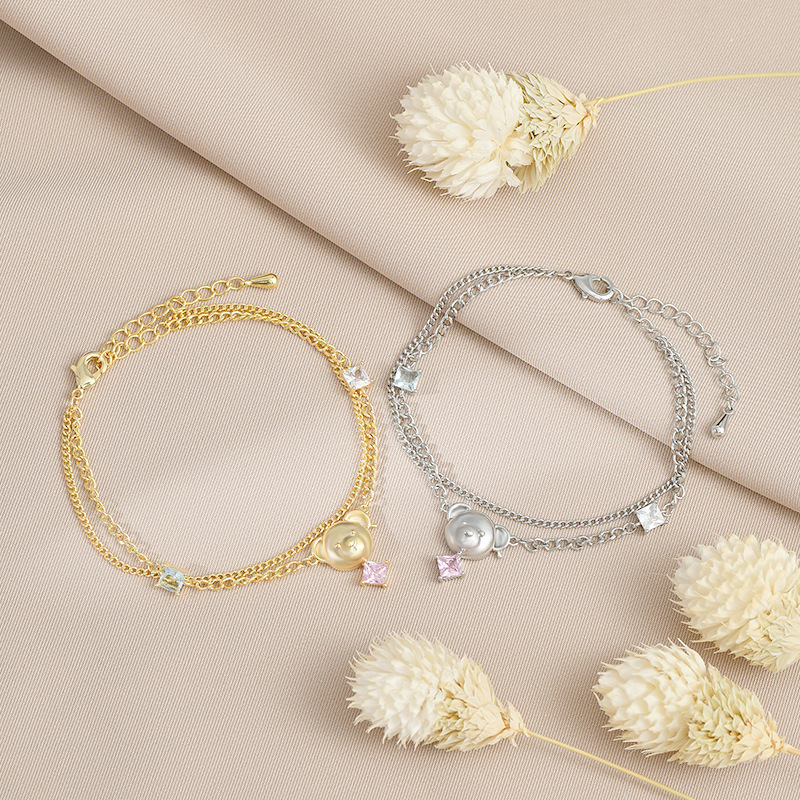 Fashion Bear Copper Plating Zircon Bracelets 1 Piece