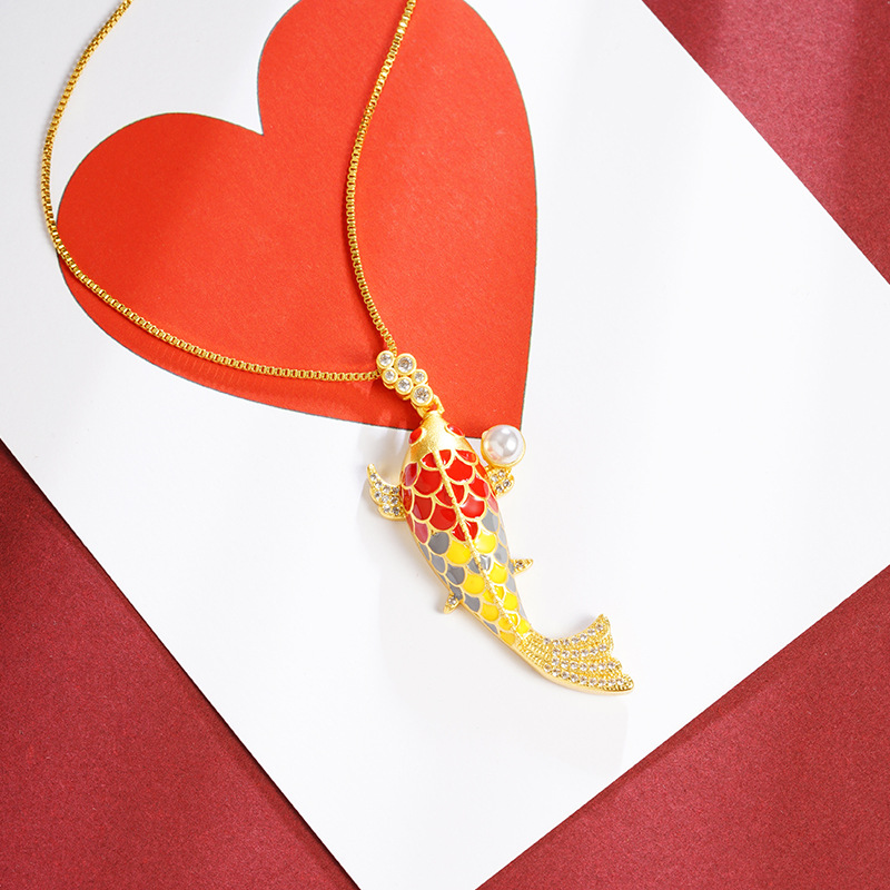 Vietnam Sha Jin Gufa estilo chino auspicioso Koi colgante no se desvanece durante mucho tiempo versátil lujo ligero de alta calidad accesorios suministro