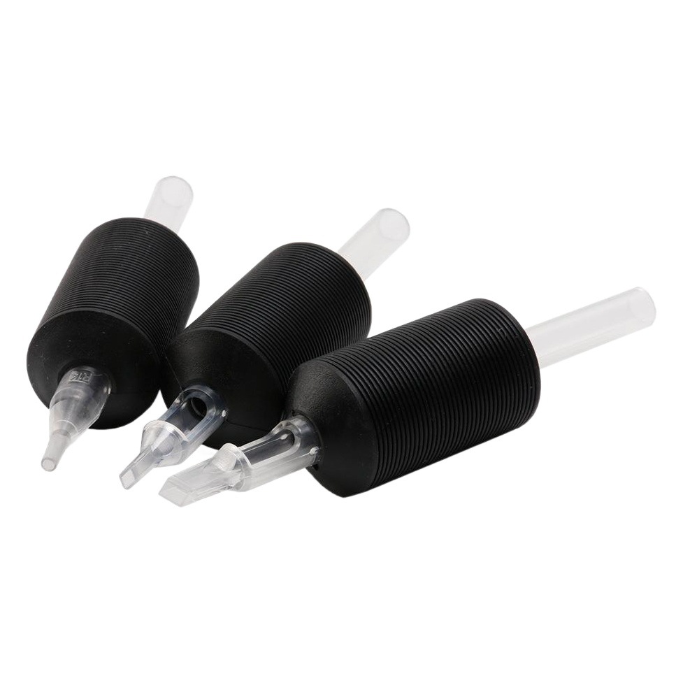 Bordado dragón desechable mango de silicona varilla transparente mango de silicona negro equipo de tatuaje herramienta de tatuaje accesorios al por mayor