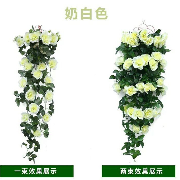 장미 벽걸이 화이트 1개