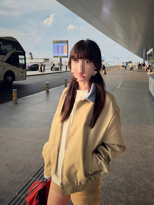 miu系假两件格子拼接翻领夹克男秋季美式复古巴恩风短款工装外套|undefined