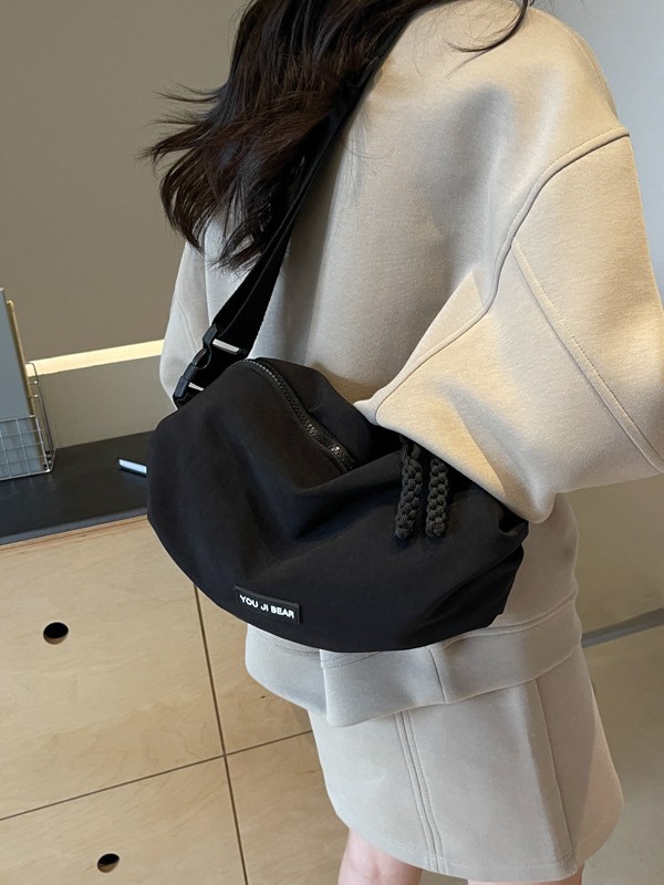 Nuevo bolso de hombro casual ligero de tela Oxford de gran capacidad simple y moderno, bolso de mensajero portátil al aire libre de moda