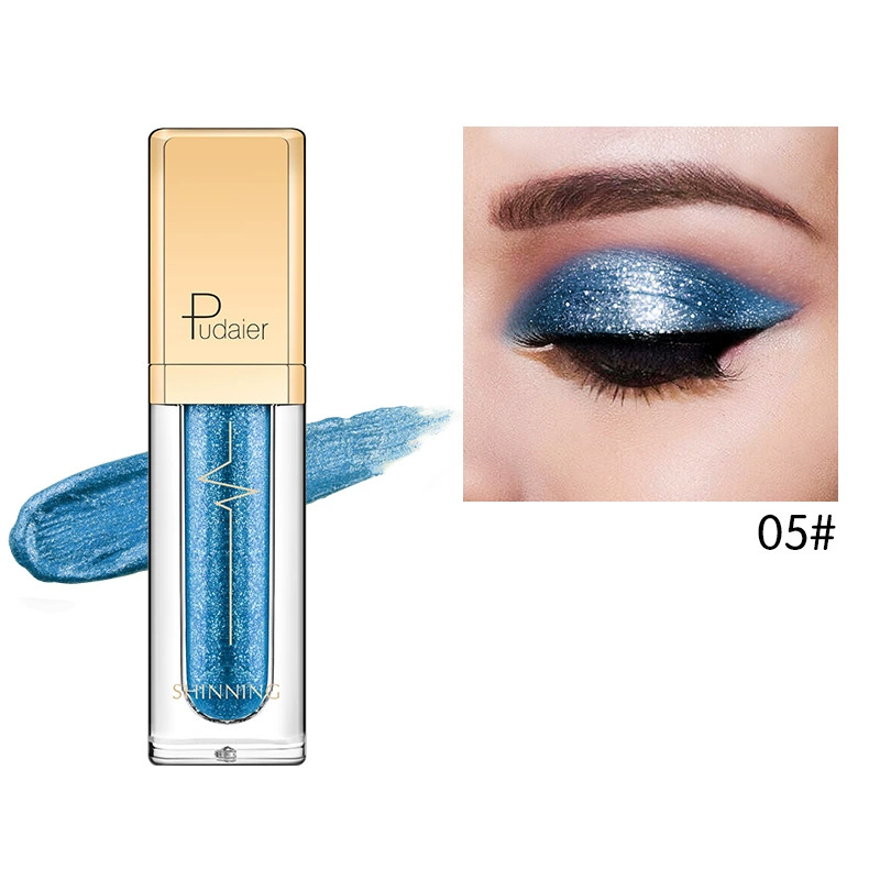 Палетка теней для век Pudaier 18-цвет Diamond Shine Liquid Glitter Powder - жемчужный блеск монохромная палитра