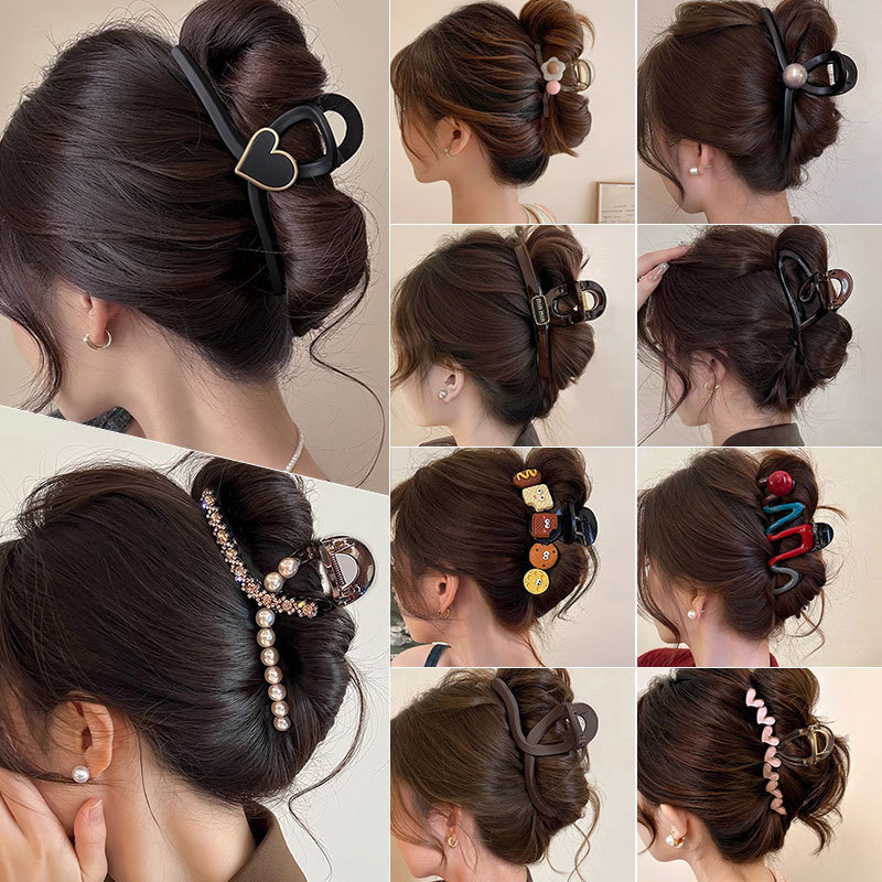 ドーパミンコントラストカラーグリッパー女性のかわいい多用途ヘアピン韓国スタイルのハイエンドヘアピン 2025 新しいアクリルヘアアクセサリー|undefined