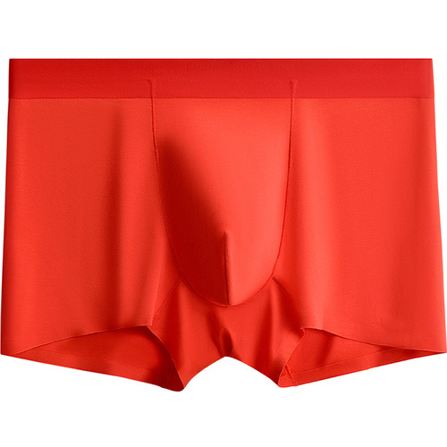 Year of the Dragon, zodiac year, big red men's underwear, mid-waist antibacterial breathable boxer briefs, wedding lucky red underwear