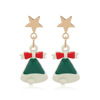 Fashionable Christmas earrings, gloves, European style, city style