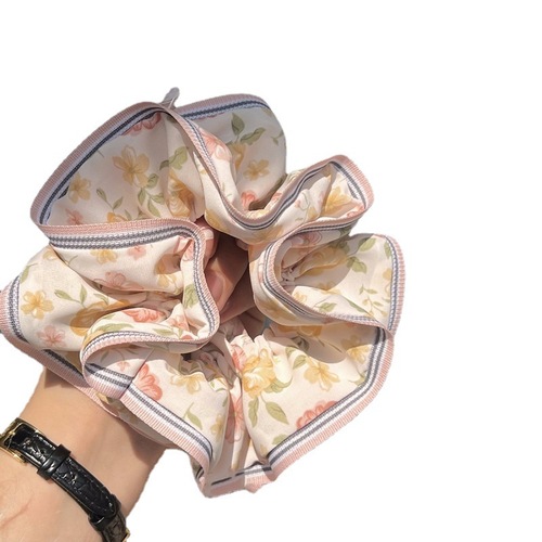 Large intestine hair ring floral headband women's high-end ponytail adult headwear high elastic hair rope headband  new style