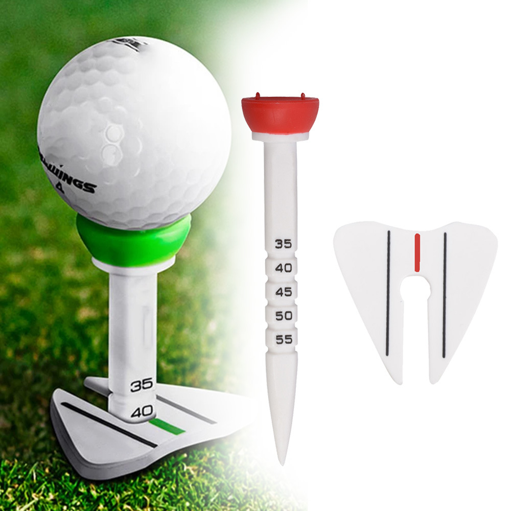 Golf clavos de plástico tee límite ajustable clavos de golf tee