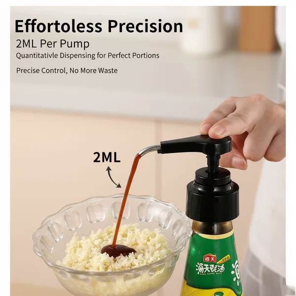 Cross-Border New Model Oil Dispenser, Press Nozzle, Press Pump, Oil Pump, Soy Sauce, Ketchup Nozzle