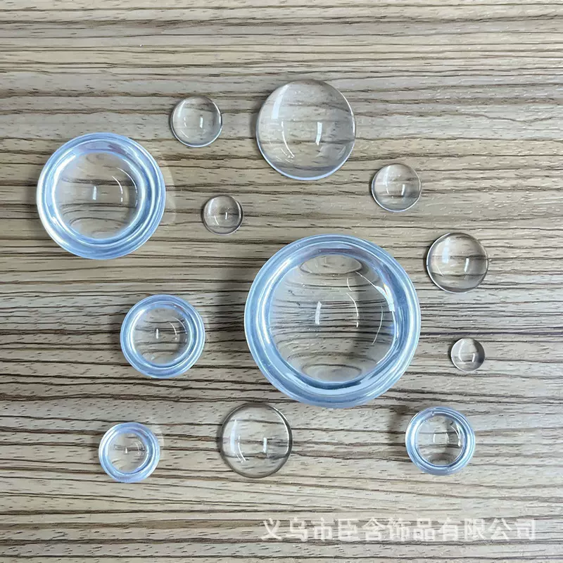 时光宝石贴片眼睛贴片半球形时光宝石贴DIY饰品配件白水晶冰箱贴