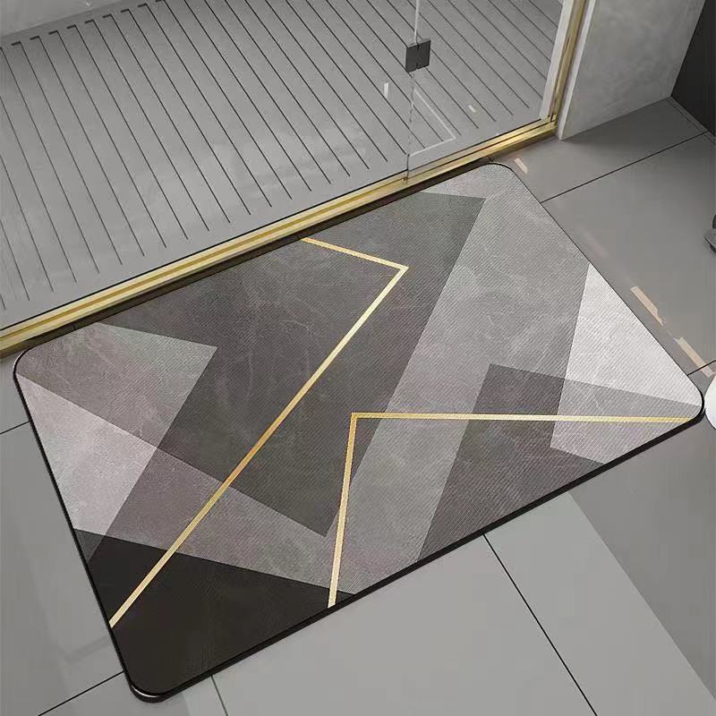 Alfombrilla de baño de tierra de diatomeas antideslizante para dropshipping transfronterizo Temu, alfombrilla de suelo para baño, alfombrilla de inodoro absorbente de agua de secado rápido, alfombrilla para puerta.