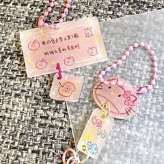 新品癒し系文字ストラップins風高颜値かわいい漫画かばんアクリルキーホルダーペンダント