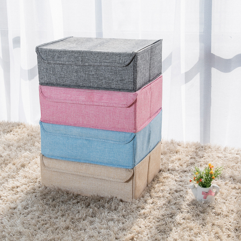 水洗い可能靴下下着分格収納ケース下着収納ケース布芸有蓋整理ケース学生寮