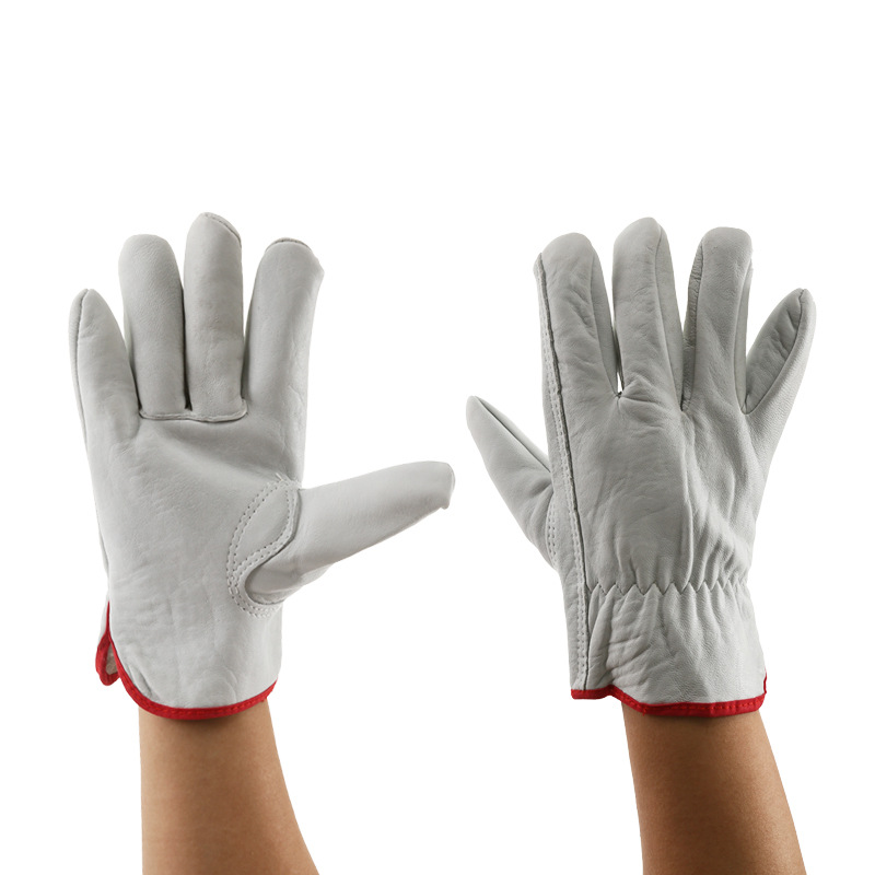 焊工防护手套 隔热专业防烫劳保手套司机短款头层牛皮劳保手套