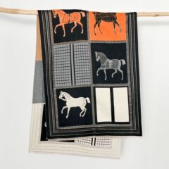 欧美拼色马围巾仿羊绒女空调加厚保暖轻奢高级感披肩时尚围脖批发