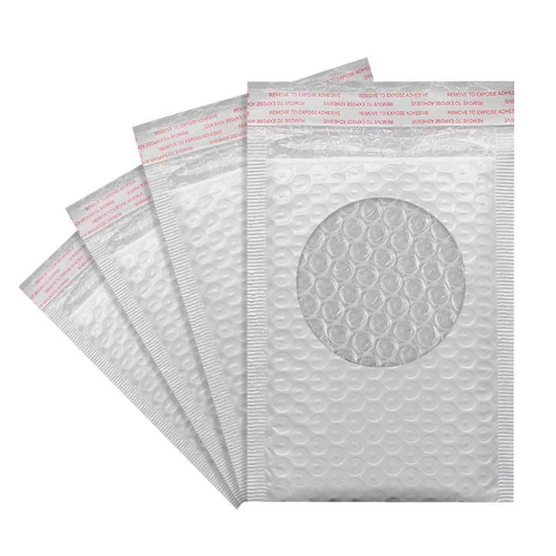 Fábrica en stock blanco perla película burbuja bolsa ultra ligero impermeable a prueba de golpes espuma sobre bolsa de burbuja en stock