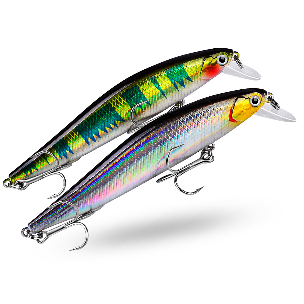 Shallow Diving Minnow Lures Sinking Hard Baits Fresh Water Bass Swimbait Tackle Gear