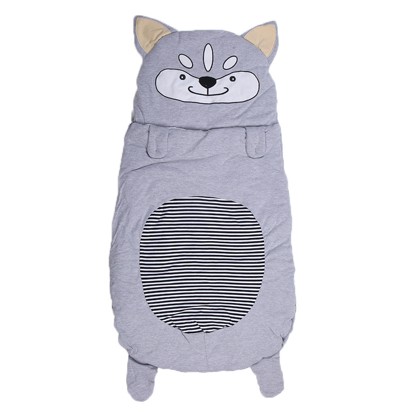 2020 New style children's warm sleeping bag Frog Cartoon children's warm print manufacturer custom wholesale sleeping clothes detail image 3