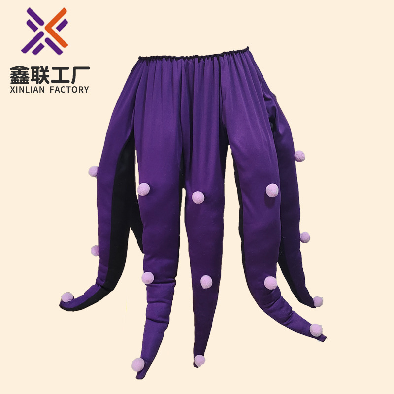 Halloween Costume Black Purple Octopus Octopus Adult Long Tentacle cosplay dress Party Ball