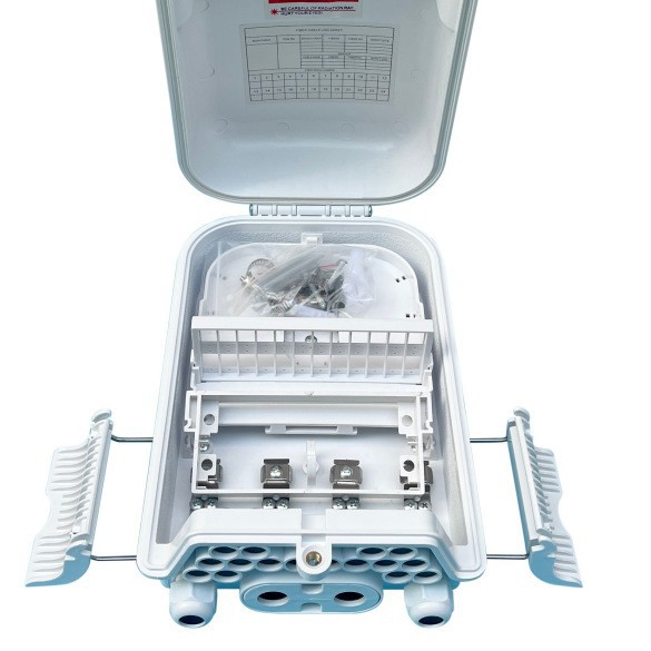 厂家推荐外贸16芯圆形款分纤箱 ODF终端盒 光纤配线架 楼道信息箱