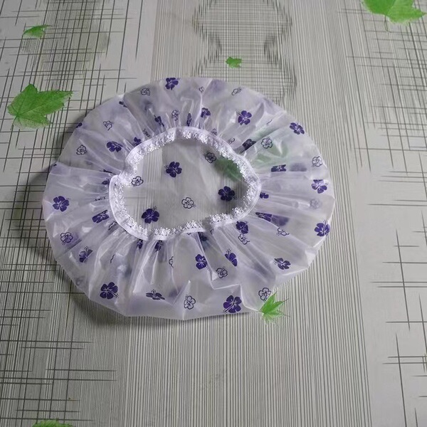 The Manufacturer Supplies a Large Amount of Satin Printed Double-Layer Anti-Fouling Shower Cap, Shower Cap, Wash and Makeup Cap, Oil-Proof and Oil-Proof