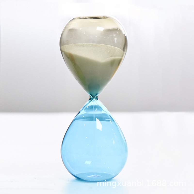 Nordic hogar vidrieras reloj de arena temporizador 30 minutos de dos colores regalo creativo decoración de escritorio regalo