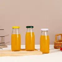 Оптовая стеклянная бутылка молока сок напиток бутылка прозрачное стекло старый йогурт пудинг бутылка свежего молока бутылка свежего соевого молока бутылка