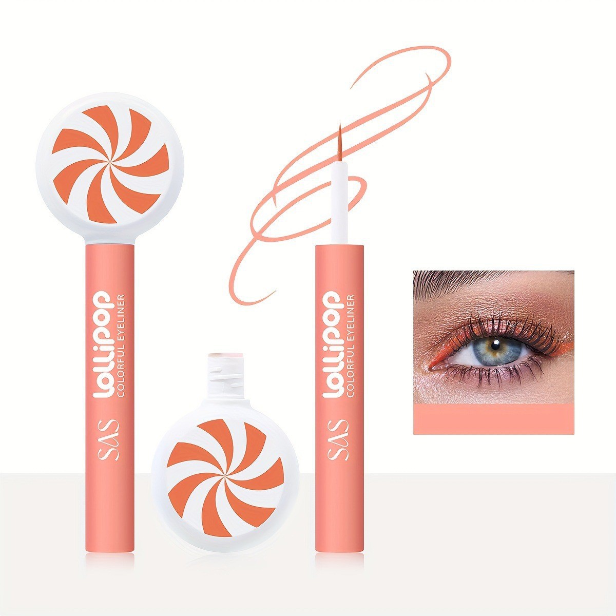 Delineador de ojos de punto transfronterizo de USHAS europeo y americano, impermeable, a prueba de aceite, de secado rápido, no fácil de manchar, delineador de ojos mate SAC011