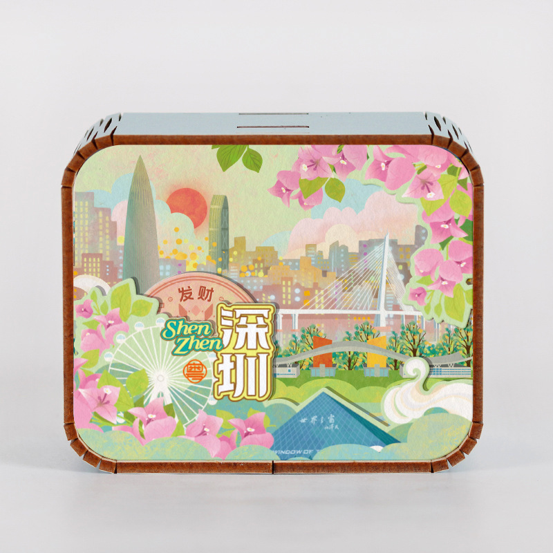 オリジナルアモイ重慶南京西安都市動態オルゴールオルゴールオルゴール観光記念品|undefined