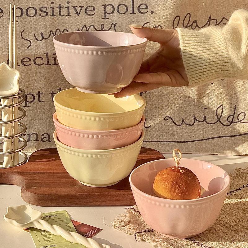 Colorful Dot-Patterned Ceramic Rice Bowl for Home Use, 2026 New Model, High Aesthetic Value, Small Bowl for Eating, Noodle Bowl, Particularly Beautiful Bowl Colorful Dot-Patterned Ceramic Rice Bowl for Home Use, 2026 New Model, High Aesthetic Value, Small Bowl for Eating, Noodle Bowl, Particularly Beautiful Bowl