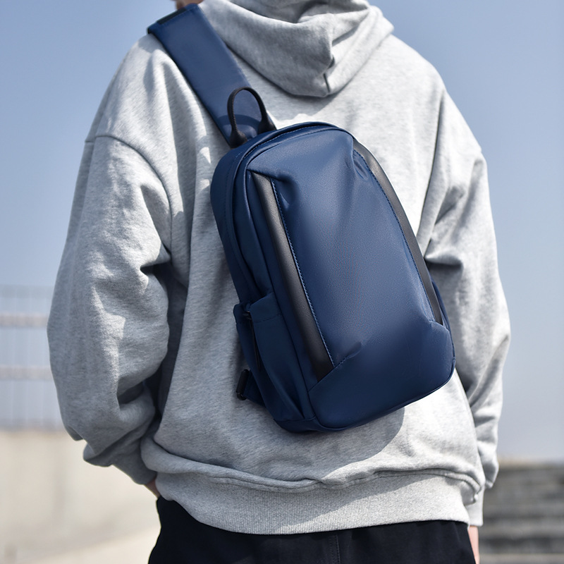 2023 nuevos hombres de moda de hombro bolsa de mensajero de moda coreana Mochila deportiva simple elegante bolsa de pecho impermeable