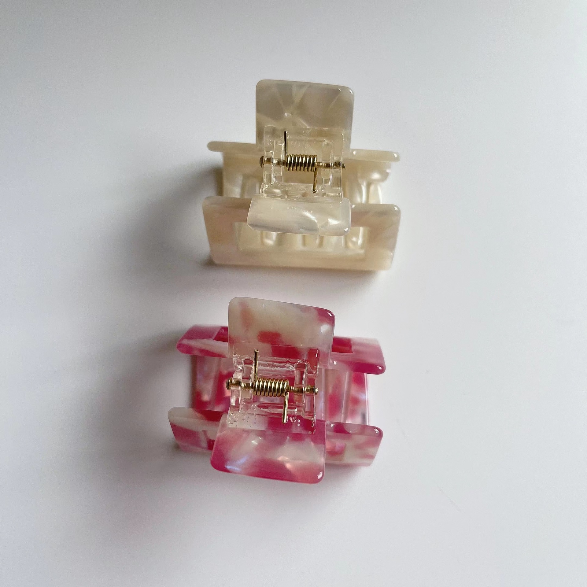 Cellulose acetate sheet Material Vintage Style Women'S Solid Color Cellulose Acetate Sheet Hair Claws