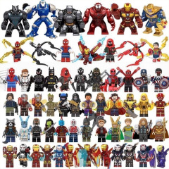 マーベル互換レゴミニフィギュアビルディングブロックアベンジャーズアイアンマンスパイダーマン小さな粒子の子供のおもちゃ